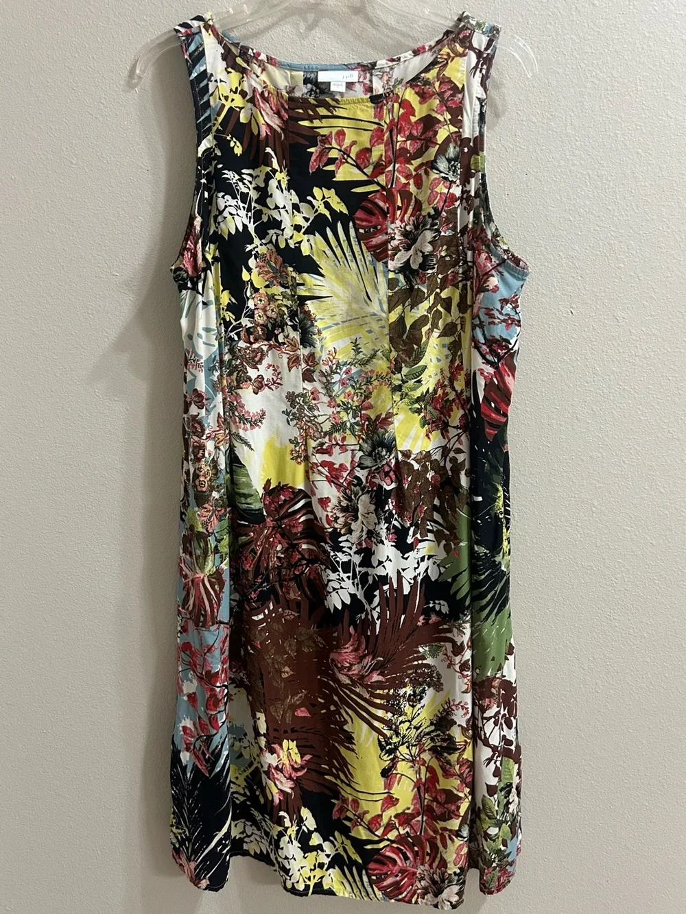 J. Jill Dress Size Large Colorful Vacation Resort Wear Casual Lightweight Summer